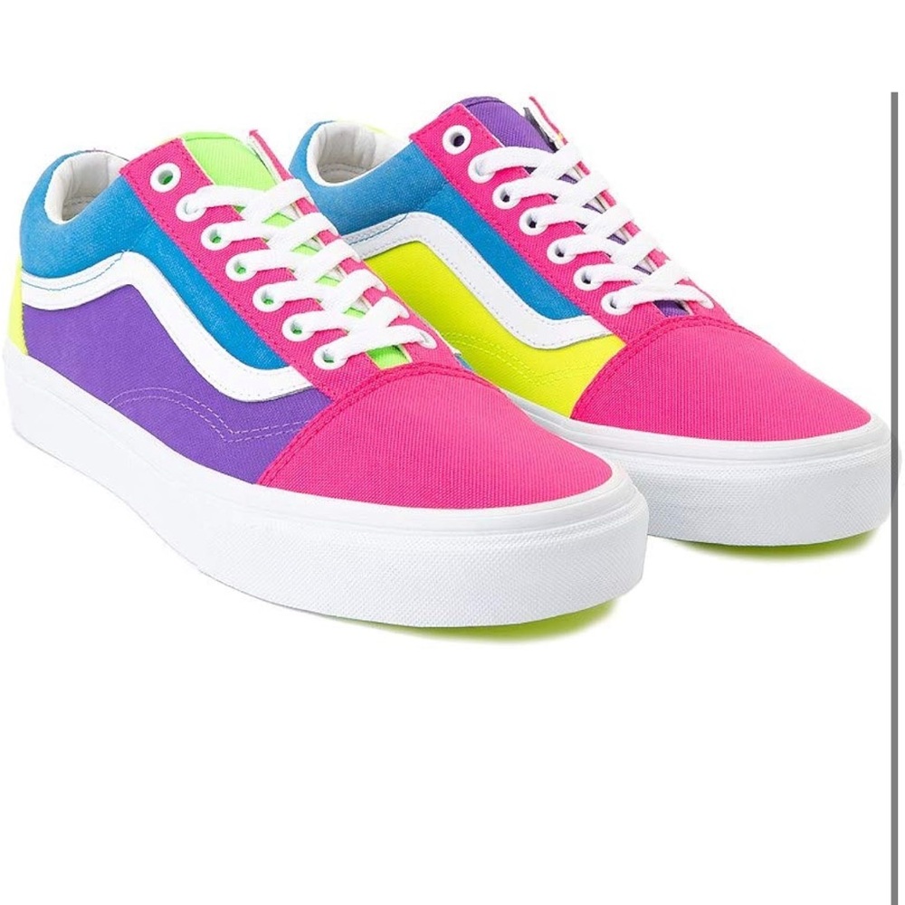 Vans Old Skool Color Block Neon Sneakers